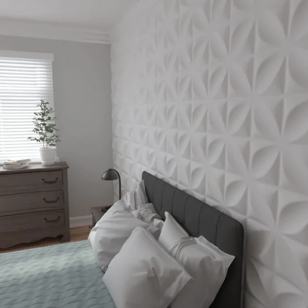 Elegant Flower 3D PVC Wall Panel by Luminhabitat with Sophisticated Floral Design for Modern Interiors